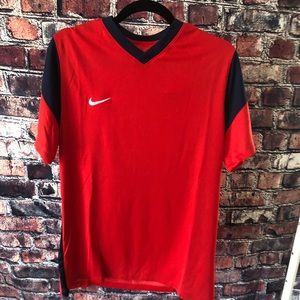 NWT Nike Men’s L Dry-Fit US SS Park Derby III Soccer Jersey Red Navy CW3828